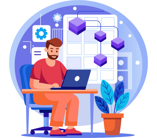 backend web development illustration